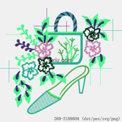 svg矢量绣花图下载