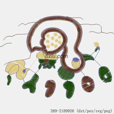 svg矢量绣花图下载