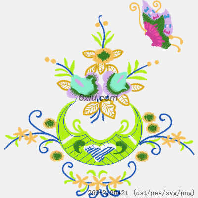svg矢量绣花图下载