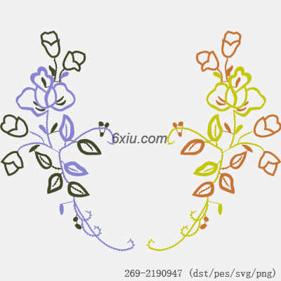 svg矢量绣花图下载