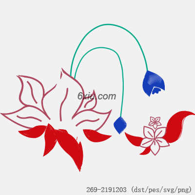 svg矢量绣花图下载