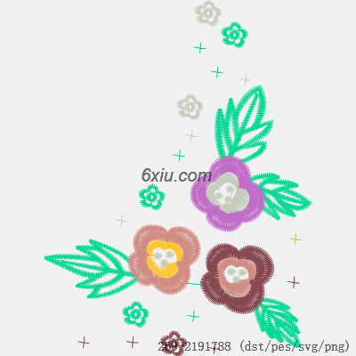 svg矢量绣花图下载