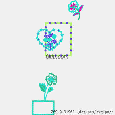 svg矢量绣花图下载