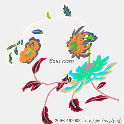 svg矢量绣花图下载