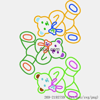 svg矢量绣花图下载
