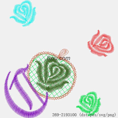 svg矢量绣花图下载