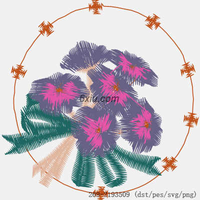 svg矢量绣花图下载