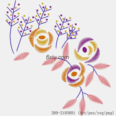 svg矢量绣花图下载