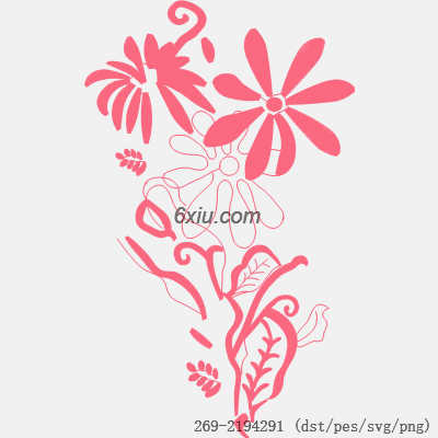 svg矢量绣花图下载