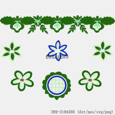 svg矢量绣花图下载