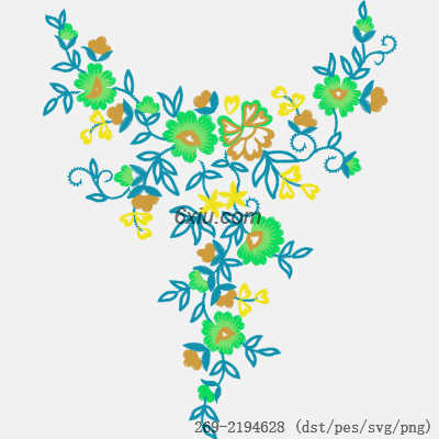 svg矢量绣花图下载