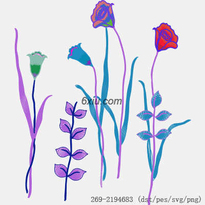 svg矢量绣花图下载