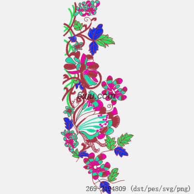 svg矢量绣花图下载
