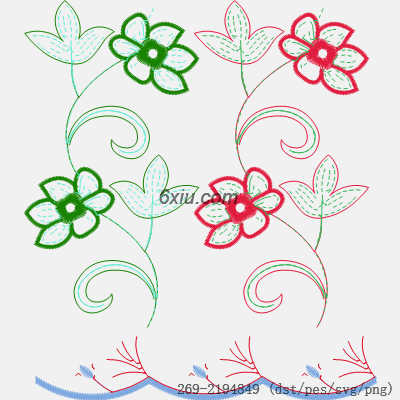 svg矢量绣花图下载