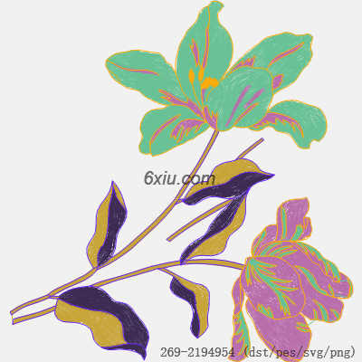 svg矢量绣花图下载