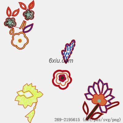 svg矢量绣花图下载