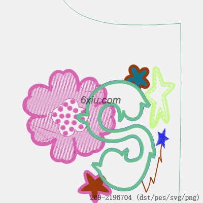 svg矢量绣花图下载