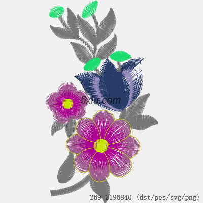 svg矢量绣花图下载