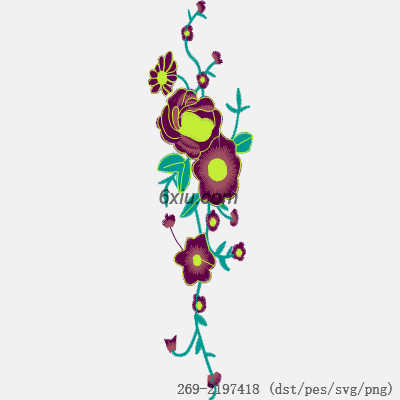 svg矢量绣花图下载