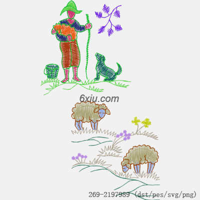 svg矢量绣花图下载