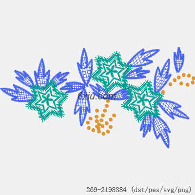 svg矢量绣花图下载