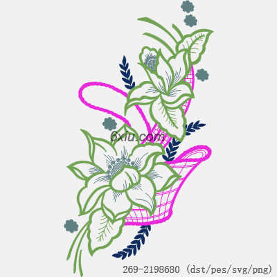 svg矢量绣花图下载