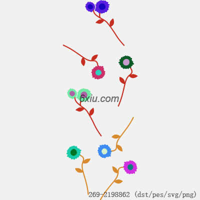 svg矢量绣花图下载