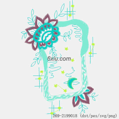 svg矢量绣花图下载