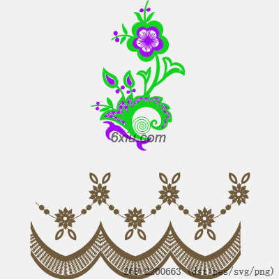 svg矢量绣花图下载