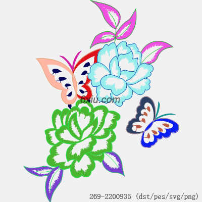 svg矢量绣花图下载
