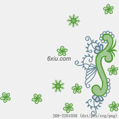 svg矢量绣花图下载