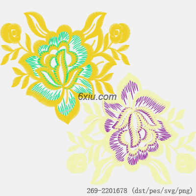 svg矢量绣花图下载