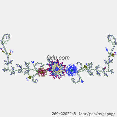 svg矢量绣花图下载