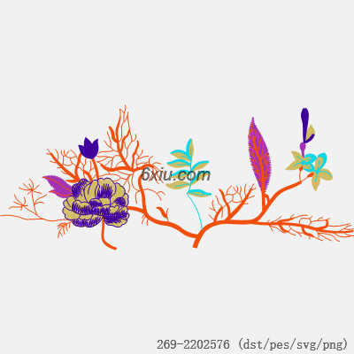 svg矢量绣花图下载
