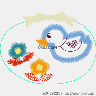 svg矢量绣花图下载