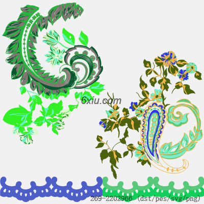 svg矢量绣花图下载