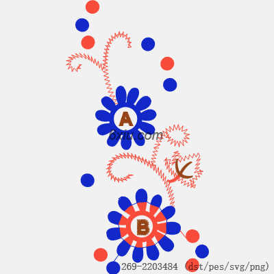 svg矢量绣花图下载