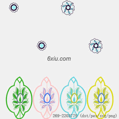 svg矢量绣花图下载