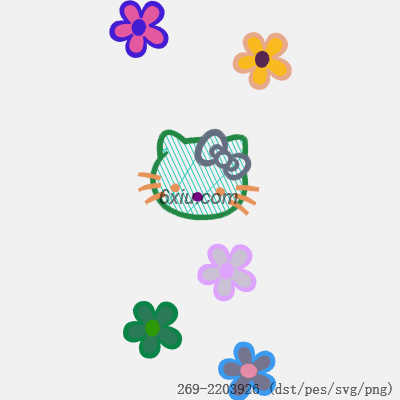 svg矢量绣花图下载