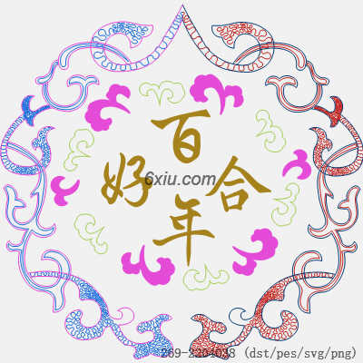 svg矢量绣花图下载