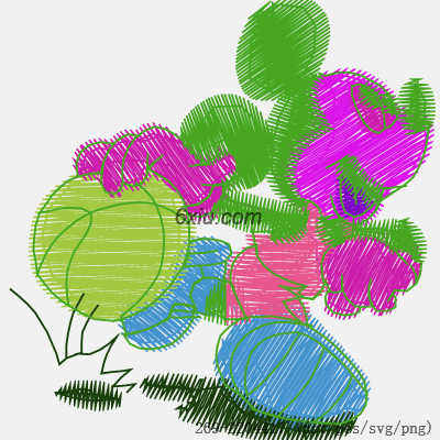 svg矢量绣花图下载