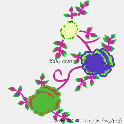 svg矢量绣花图下载