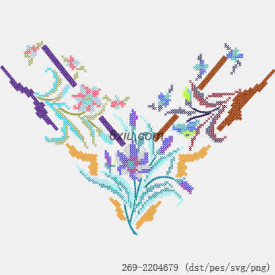 svg矢量绣花图下载