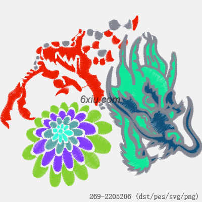svg矢量绣花图下载