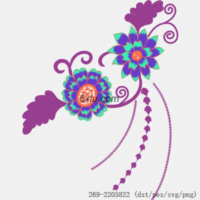 svg矢量绣花图下载