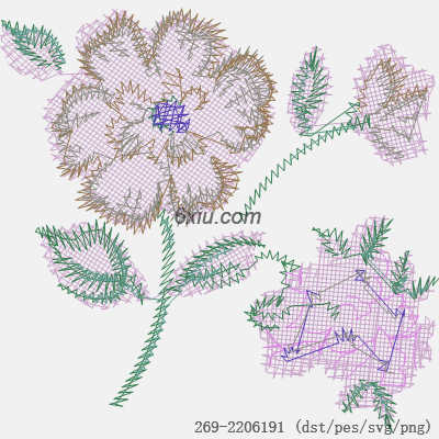 svg矢量绣花图下载