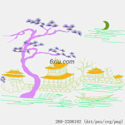 svg矢量绣花图下载