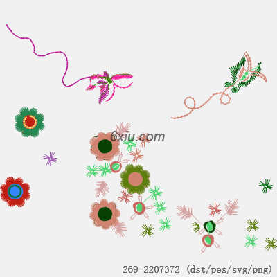 svg矢量绣花图下载