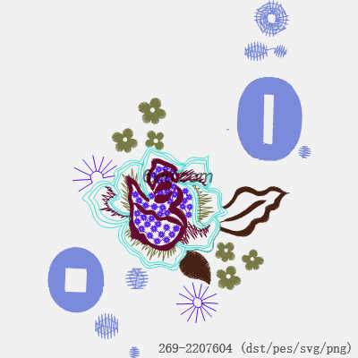 svg矢量绣花图下载