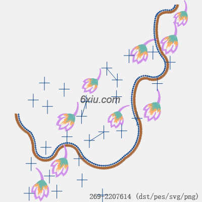 svg矢量绣花图下载